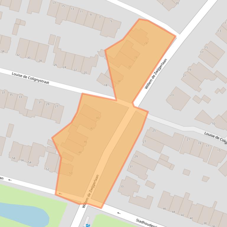 Kaart van postcodegebied 3116HZ.