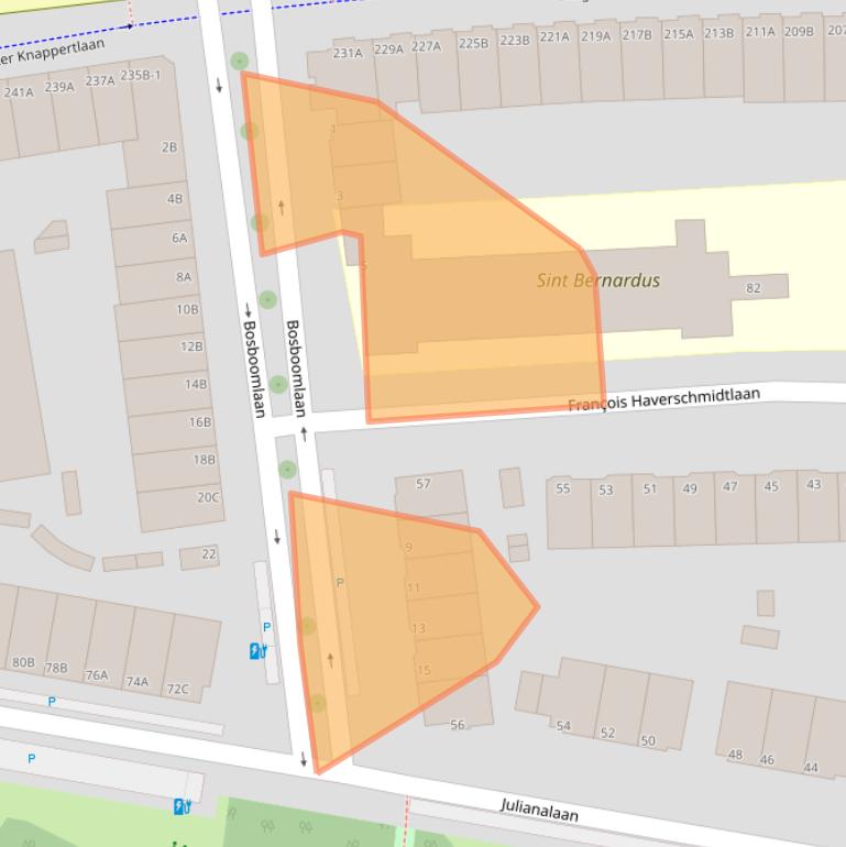 Kaart van postcodegebied 3116JB.