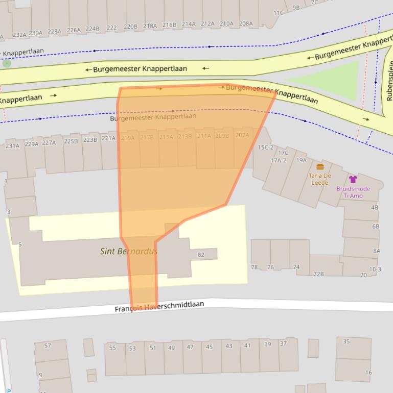 Kaart van postcodegebied 3116JD.