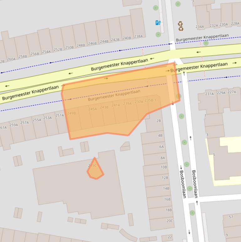Kaart van postcodegebied 3116JG.