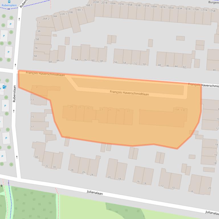 Kaart van postcodegebied 3116JK.