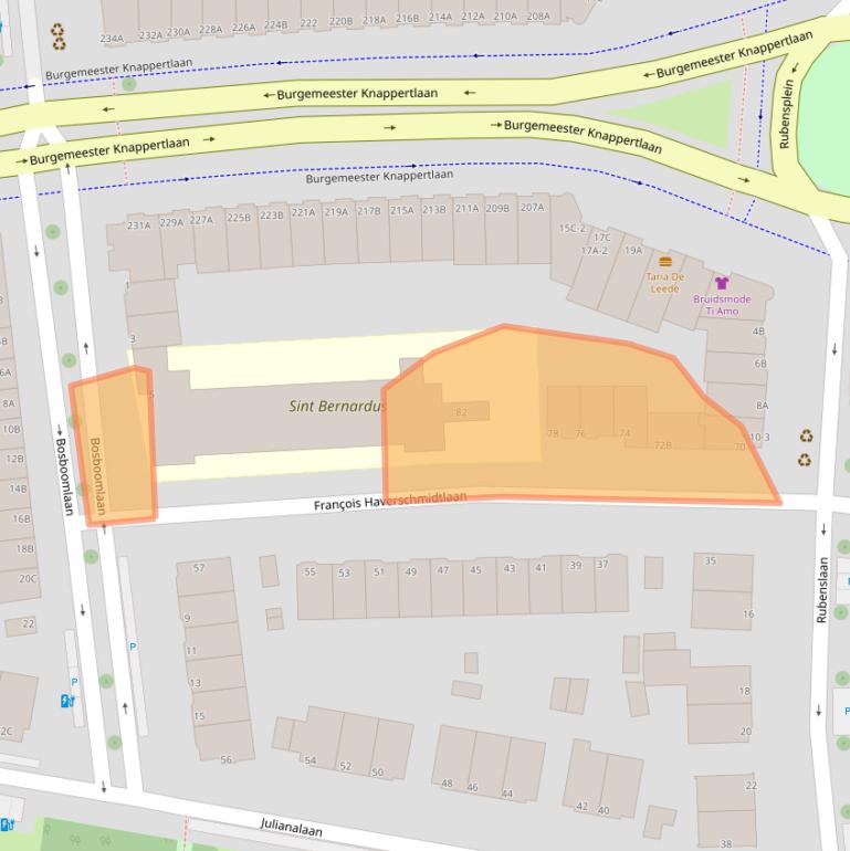 Kaart van postcodegebied 3116JP.