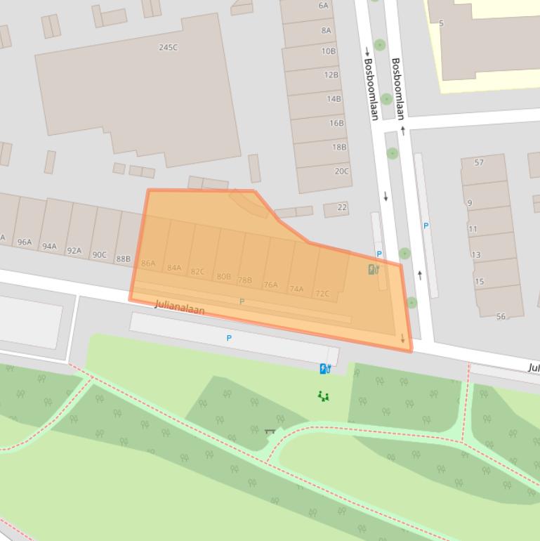 Kaart van postcodegebied 3116JT.