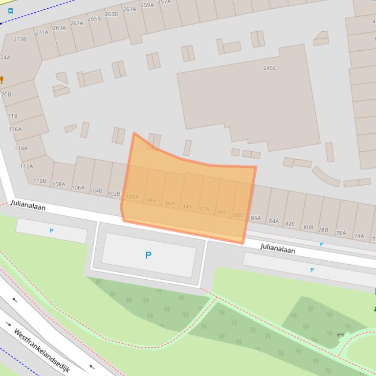 Kaart van postcodegebied 3116JV.