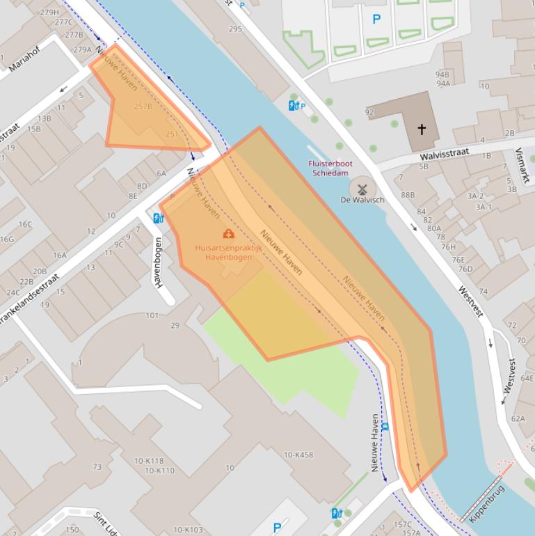 Kaart van postcodegebied 3117AB.