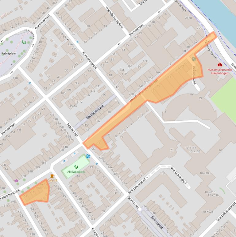 Kaart van postcodegebied 3117AJ.