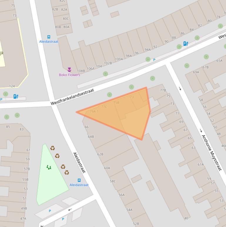 Kaart van postcodegebied 3117AL.