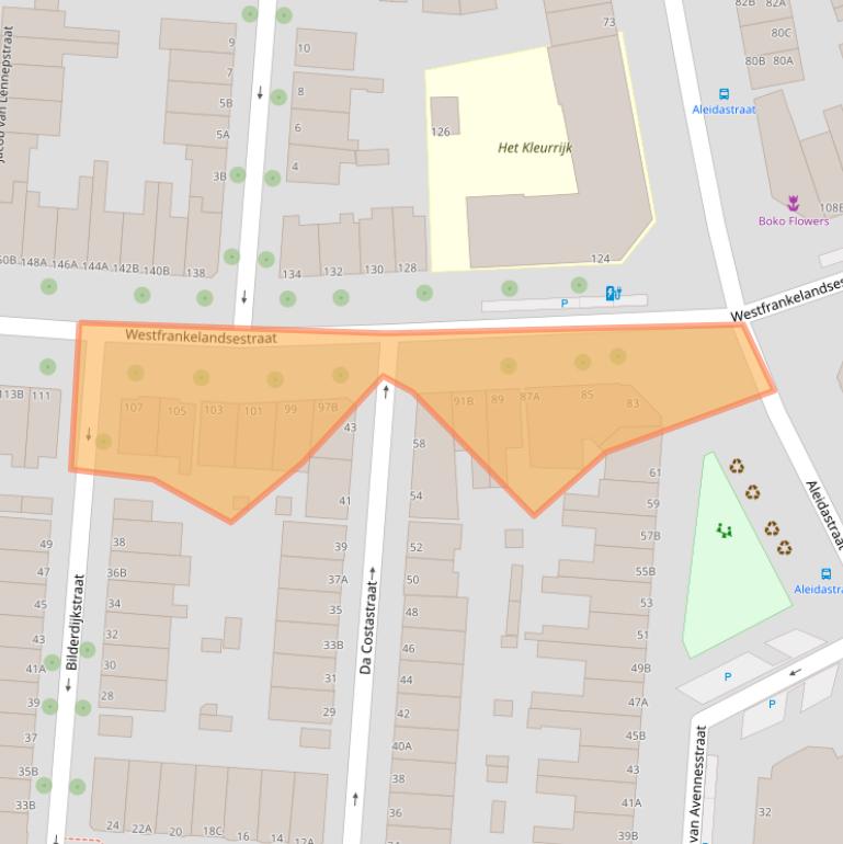 Kaart van postcodegebied 3117AM.