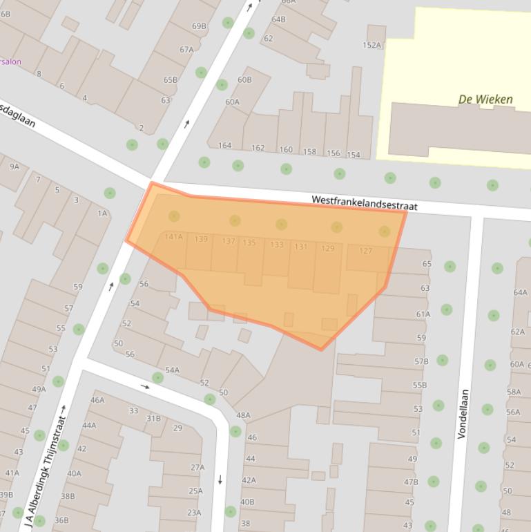 Kaart van postcodegebied 3117AP.