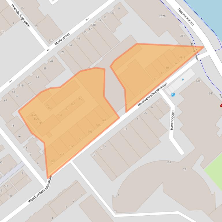 Kaart van postcodegebied 3117AR.