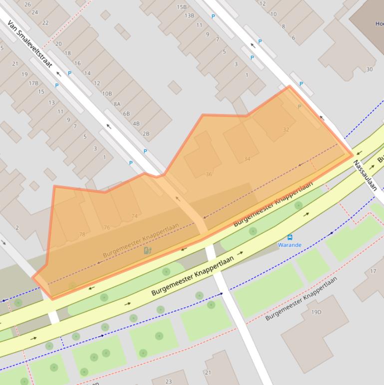 Kaart van postcodegebied 3117BB.