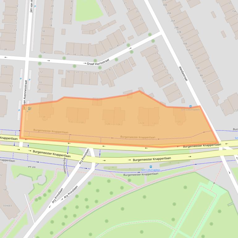 Kaart van postcodegebied 3117BD.