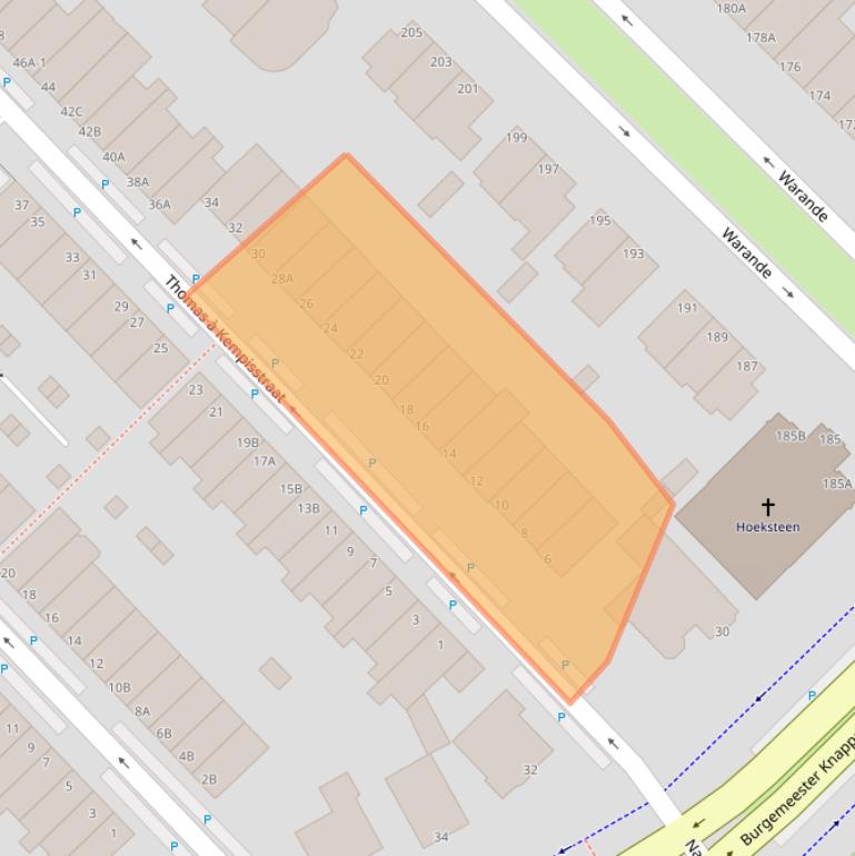 Kaart van postcodegebied 3117CB.