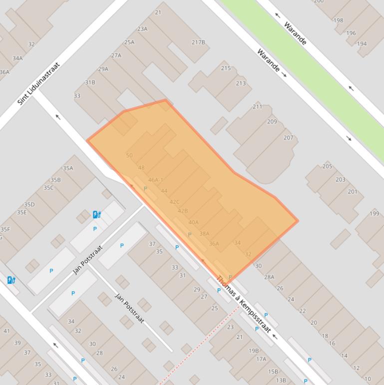 Kaart van postcodegebied 3117CC.