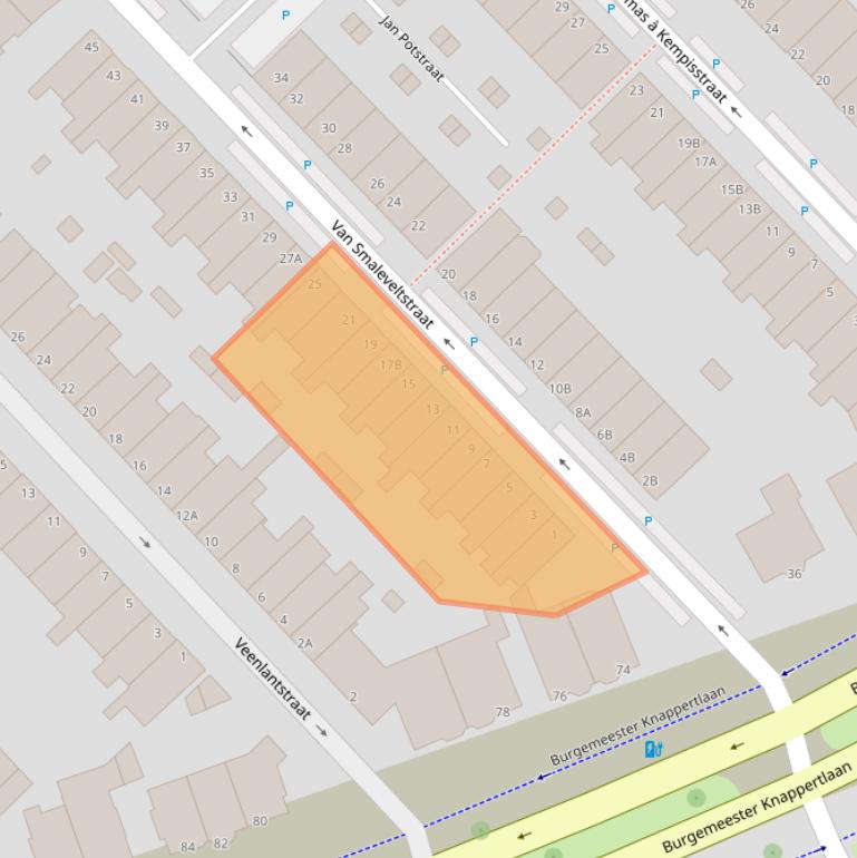 Kaart van postcodegebied 3117CE.