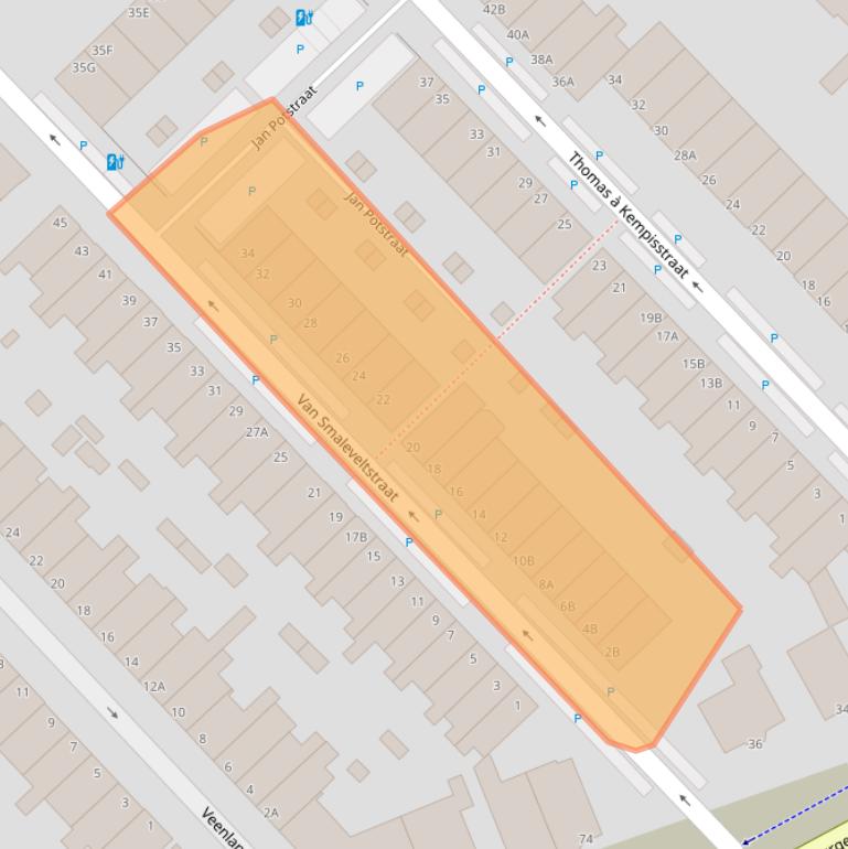 Kaart van postcodegebied 3117CH.