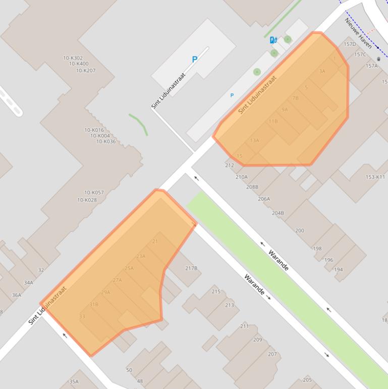 Kaart van postcodegebied 3117CN.