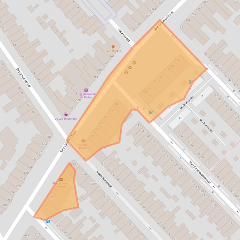 Kaart van postcodegebied 3117CP.
