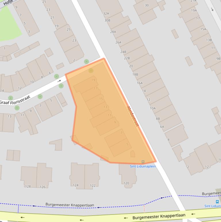 Kaart van postcodegebied 3117DA.