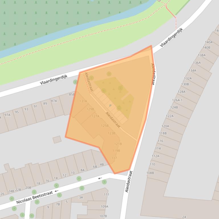 Kaart van postcodegebied 3117DE.