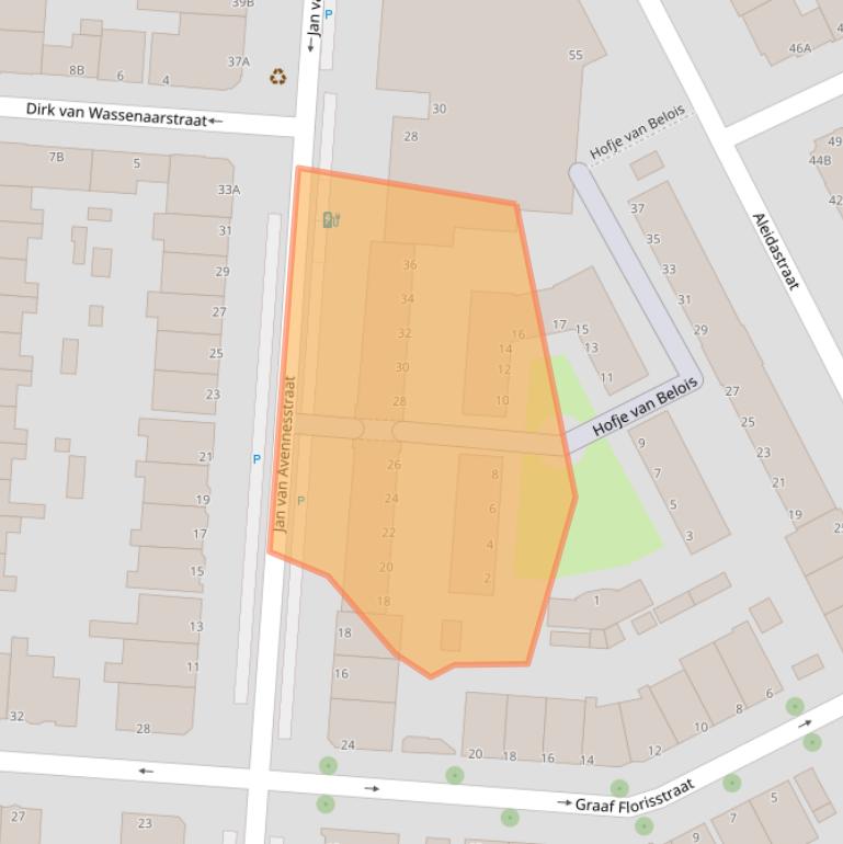 Kaart van postcodegebied 3117DS.