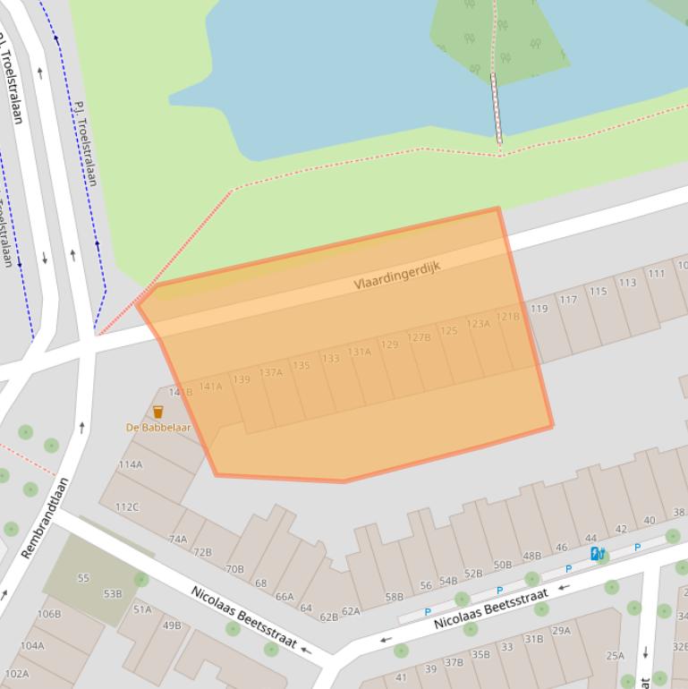 Kaart van postcodegebied 3117EH.