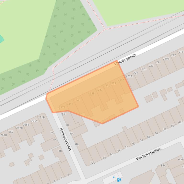 Kaart van postcodegebied 3117EN.