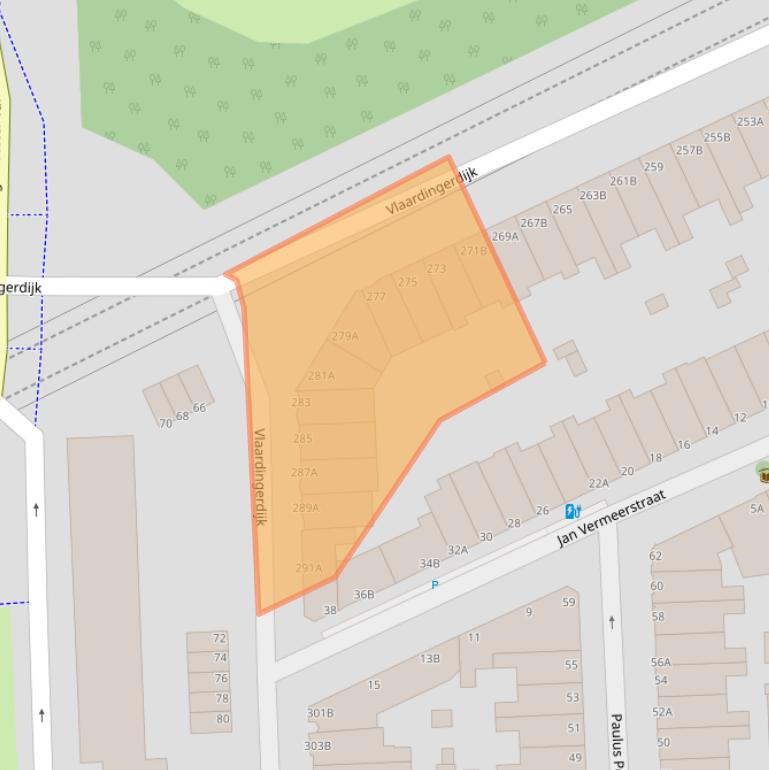 Kaart van postcodegebied 3117ER.