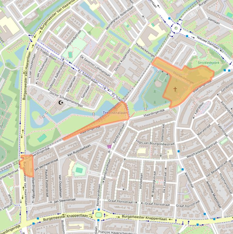 Kaart van postcodegebied 3117EW.