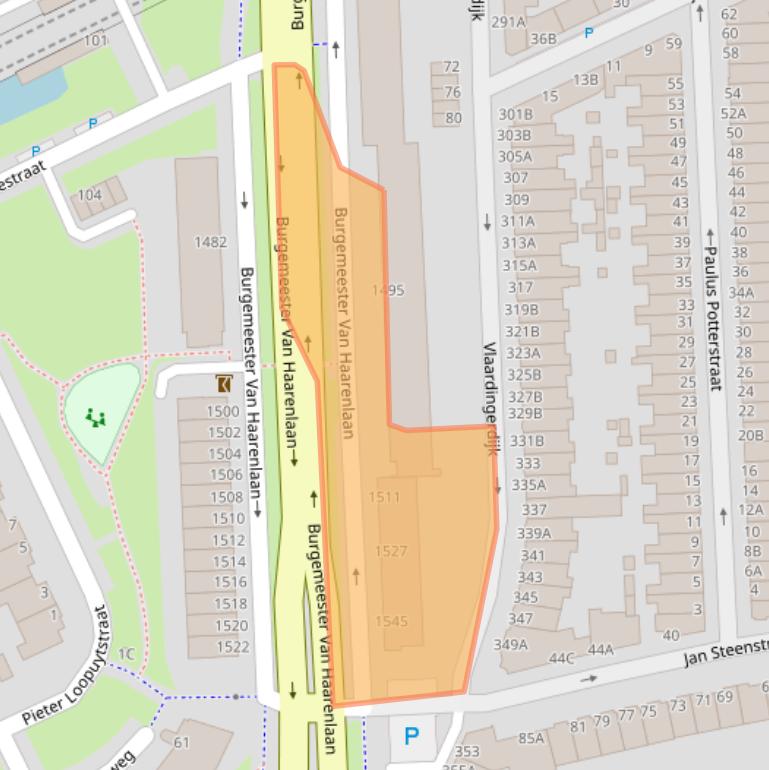 Kaart van postcodegebied 3117GB.