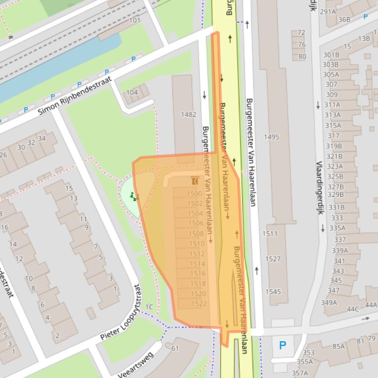 Kaart van postcodegebied 3117GD.