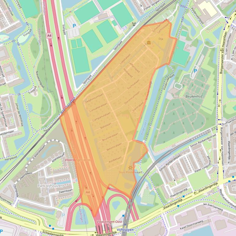 Kaart van postcodegebied 3117HA.