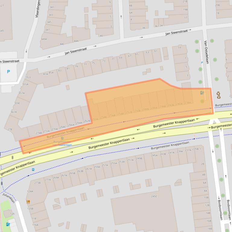 Kaart van postcodegebied 3117JC.