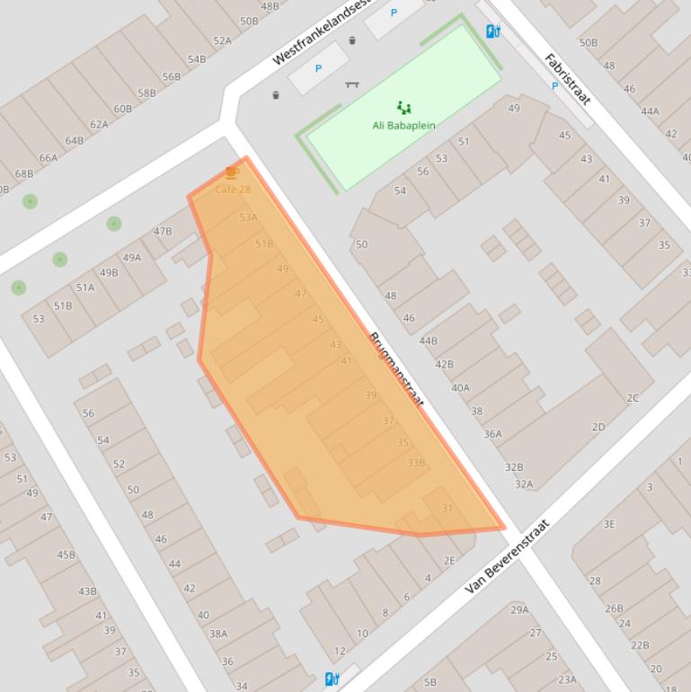 Kaart van postcodegebied 3117KC.