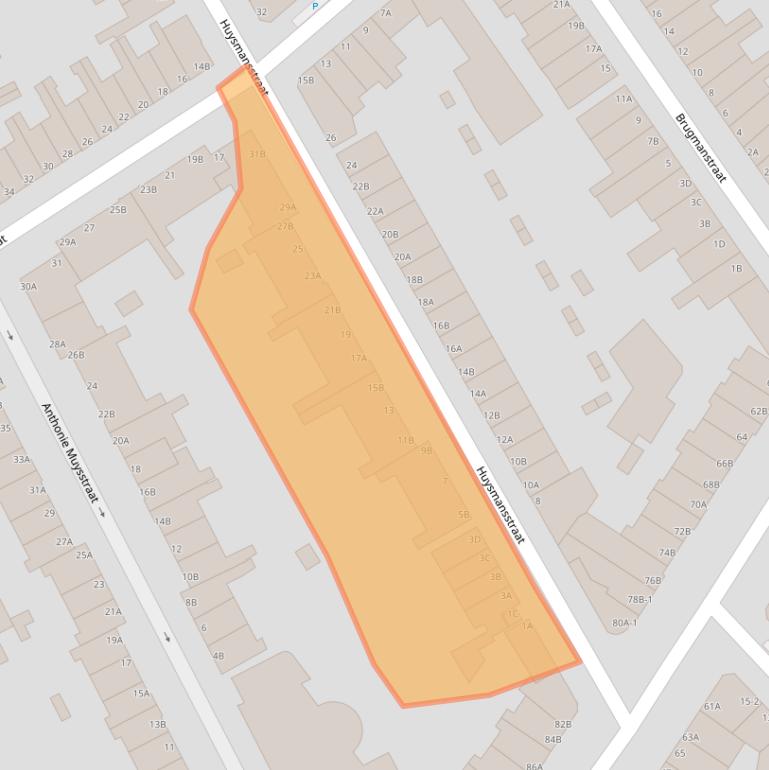 Kaart van postcodegebied 3117KJ.