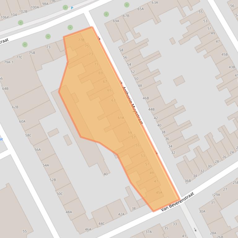 Kaart van postcodegebied 3117LC.