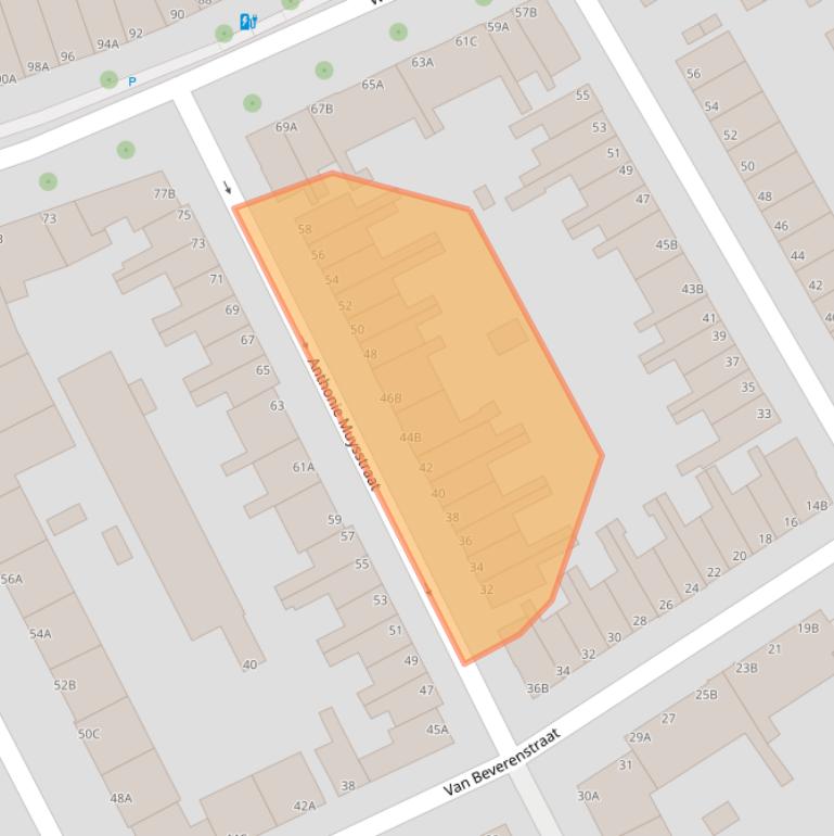 Kaart van postcodegebied 3117LE.