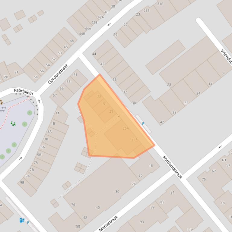 Kaart van postcodegebied 3117NB.