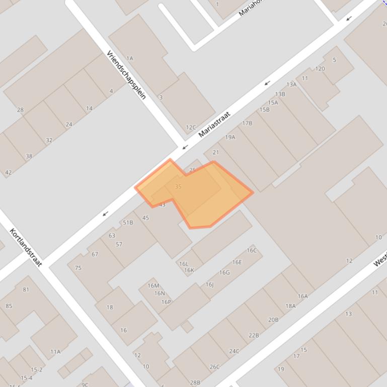 Kaart van postcodegebied 3117NG.