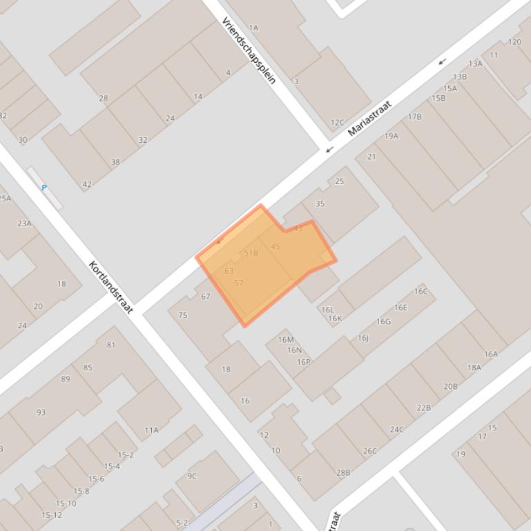 Kaart van postcodegebied 3117NH.