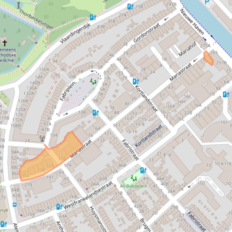 Kaart van postcodegebied 3117NS.
