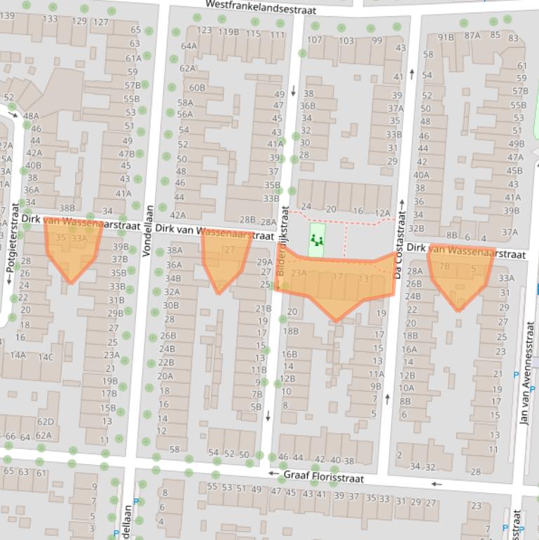 Kaart van postcodegebied 3117PD.