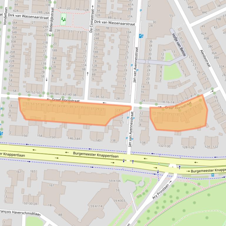 Kaart van postcodegebied 3117PJ.