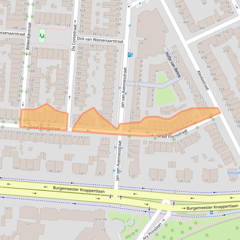 Kaart van postcodegebied 3117PL.