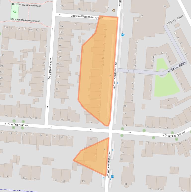Kaart van postcodegebied 3117PN.
