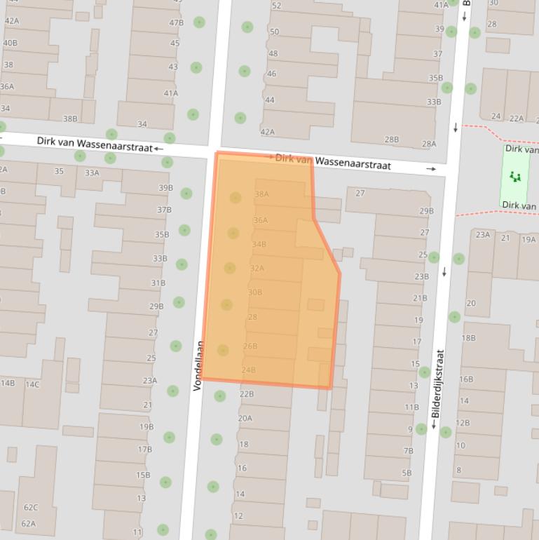 Kaart van postcodegebied 3117PX.