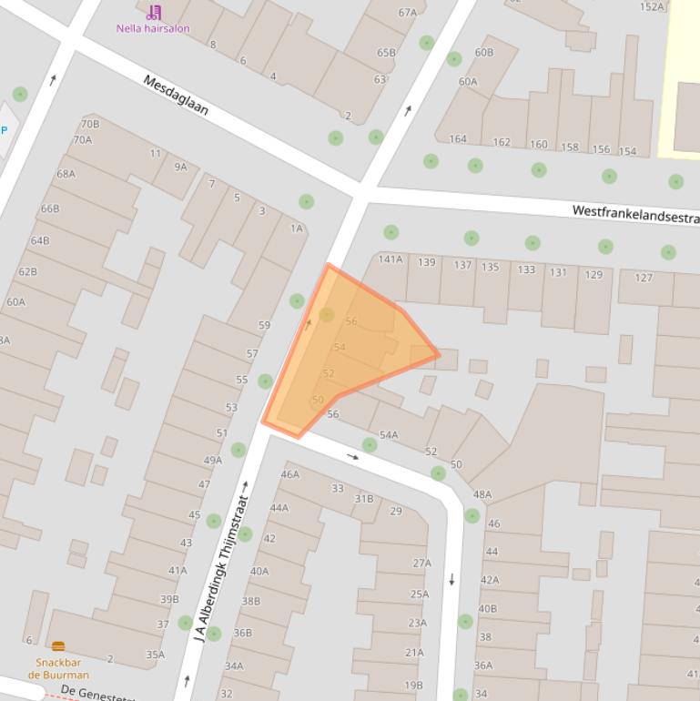 Kaart van postcodegebied 3117RK.