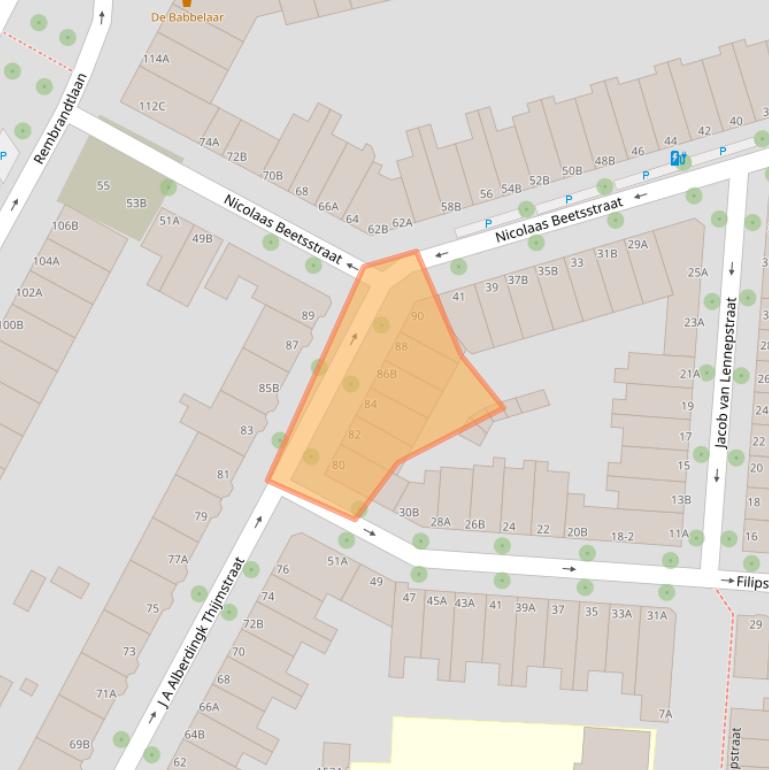 Kaart van postcodegebied 3117RM.