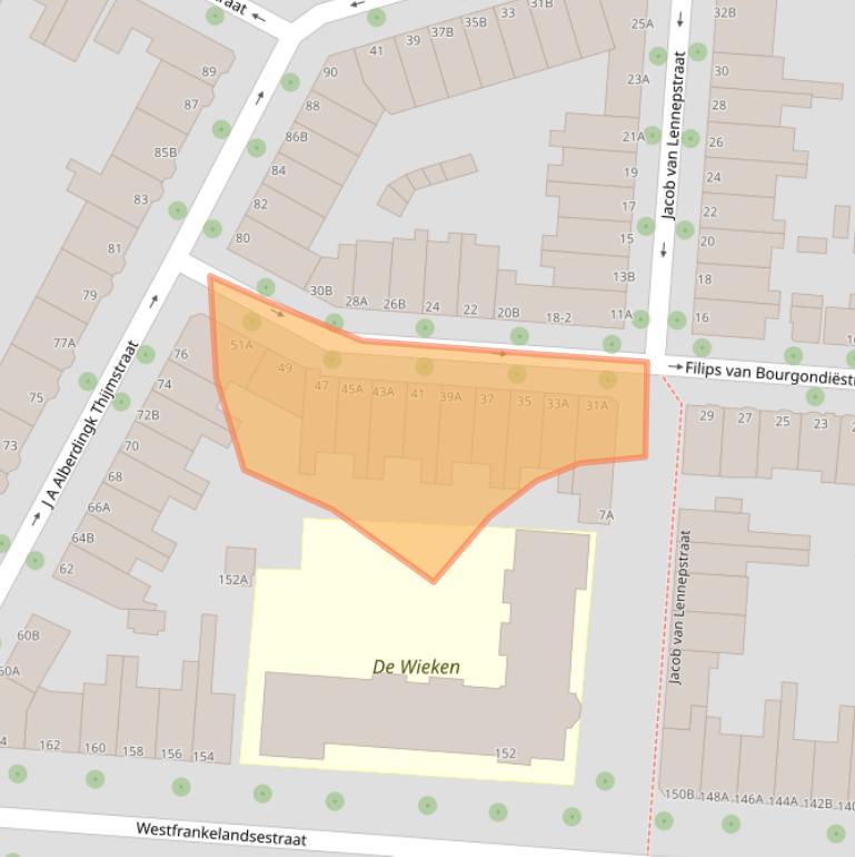 Kaart van postcodegebied 3117SC.