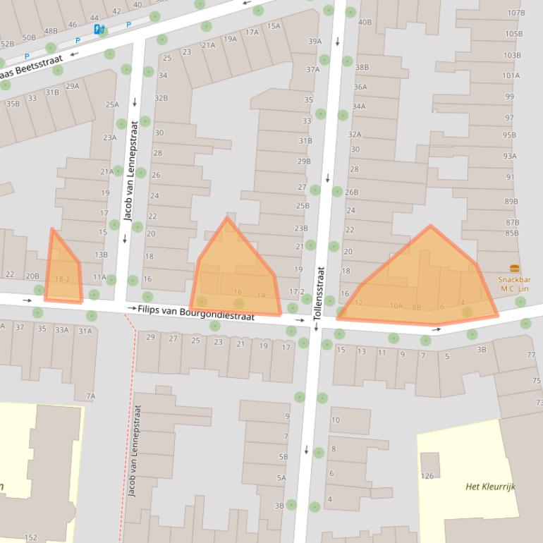 Kaart van postcodegebied 3117SE.